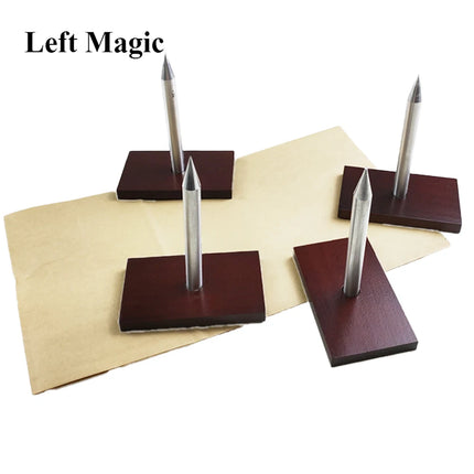 The Nail Game By Derren Brown (4 Nails+10 Bags) Stage Magic Tricks Wooden/Acrylic Illusion Magic Show Mentalism Magic Prop