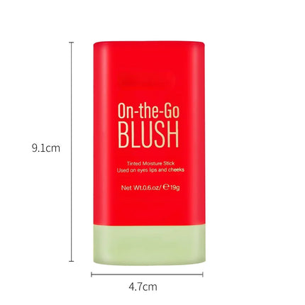 Multi-function Blush Stick Natural Cheek Face Rouge Blusher Cream Lasting High Color Rendering Brightening Skin Tone Waterproof