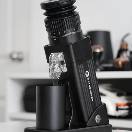 STARSEEKER E55Pro Electric Coffee Grinder 55MM Titanium Cone Burr Stepless Adjustment Espresso Brew Coffee Bean Grinder Black