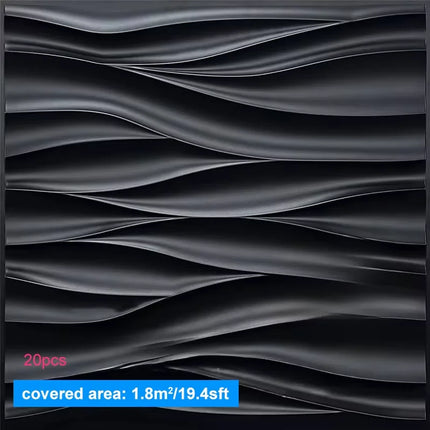 20PCS 3D Wall Panels 30x30cm Indoor Wall Decoration for Living Room Bedroom Hotel Office  Mural Tile-Panel-Mold 3D Wall Sticker