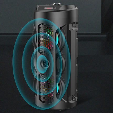 Bluetooth Speaker Dual Speaker Stereo Outdoor Tfusb Playback Fm Voice Broadcasting Portable Subwoofer 50 Wireless Speaker