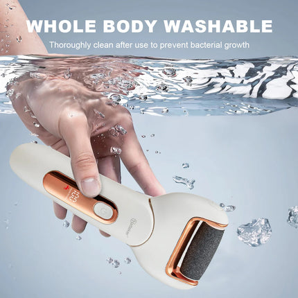 Hatteker Electric digital display Foot File Dead Skin Heel Callus Remover Peel Feet grooming tool Care Grinding Machine Pedicure
