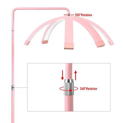 FOSOTO Overseas Warehouse LED Video Light Half-moon Fill Light Lash Nail Desktop Light For Beauty Eyelash Tattoo Makeup