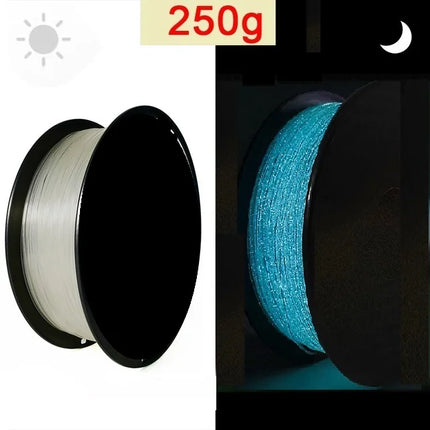 Glow In The Dark Filament PLA 1.75mm 1kg 500g 250g 3D Printer Material Luminous PLA Filament Starry Sky Blue Green High Speed