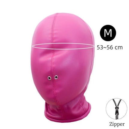 Luxury BDSM Long Sleeve Open Crotch Straitjacket with Full Face Bondage Hood Harness Adult Costume for Fetish Party Sex Toys