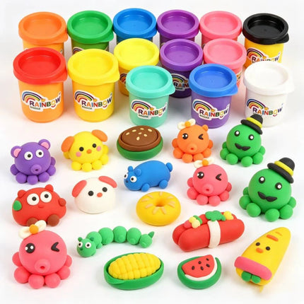 12 Colors Super Light Clay Non-toxic 50g in Seal Box Air Dry Polymer Color Clay Space Mud Kindergarten School Handwork DIY