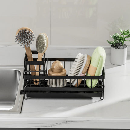 Dishwashing sponge kitchen holder rack organization Drill-free wall-mounted long brush drain racker display storage home use