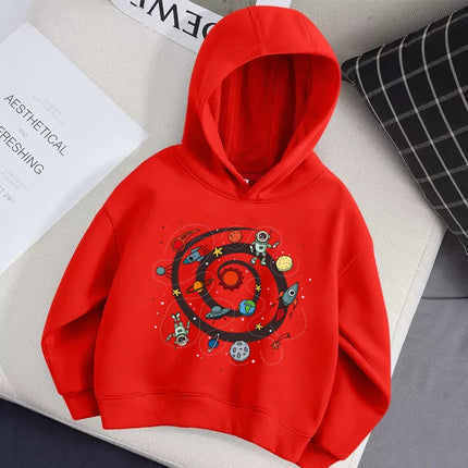 Aimi Lakana Childrens Winter Jogging Sweater Boys Leisure Hoodie Solar System Design Coat Long Sleeve Clothes