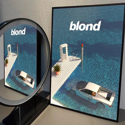 1pc A-Frank Ocean Blond Poster Self-adhesive Art Waterproof Paper Sticker Coffee House Bar Room Wall Decor