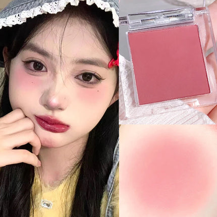 6 color monochrome blush, matte makeup, highlight, youth natural makeup, peach pink blue purple
