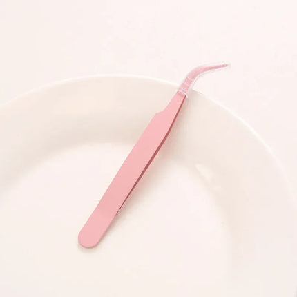 Macaroon Nail Art Decor Eyelashes Tweezers Tweezer Scrapbook Sticker Tapes Picking Stainless Clips DIY False Eyelashes Tools
