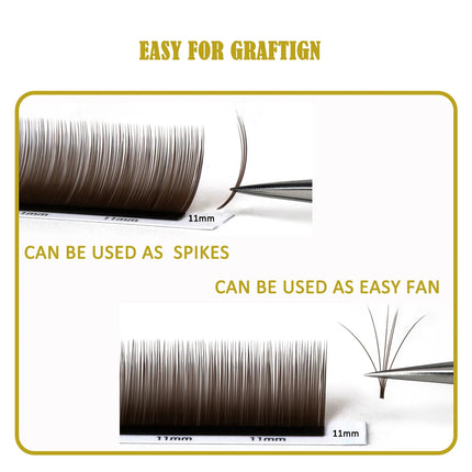 Domi Lash Brown Color Individual Lashes 0.05 0.07 LJ LC LB  LD Curl Eyelash Extensions  Upgrade Premium Soft False Eyelashes
