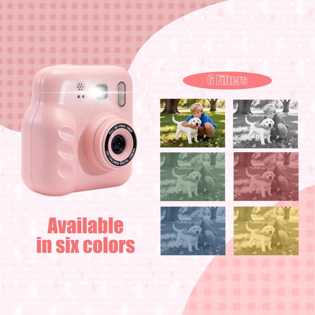 New Children's Thermal Printing Camera That Can Take Photos and Record Videos, Mini Portable Educational Toy for Students/Polaroid Camera, Instant Photo Printing, High-Definition Dual Camera, Baby Holiday Gift Mini Dslr/Inkle