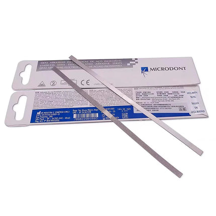 MICRODONT Dental Polishing Strips 3 Types Stainless Steel Abrasive Sanding Saw Stick Orthodontic Polyester Fiber Finishing Tools