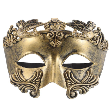 Mask Halloween Prop Supplies Cosplay Masks Golden Costume for Men King Masquerade Party Greek Costume for Men Decorative