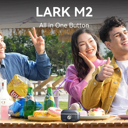 Hollyland Lark M2 Wireless Lavalier Microphone for iPhone Android Camera Noise Cancellation for Video Recording Streaming Mic