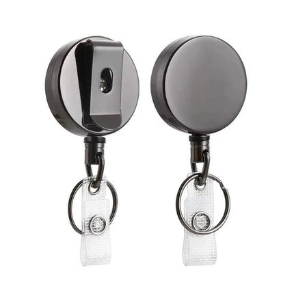 Metal Wire Keychain Pull Recoil Sporty Key Ring Retractable Keyring Anti Lost ID Card Holder Telescopic Burglar Chain Organizer