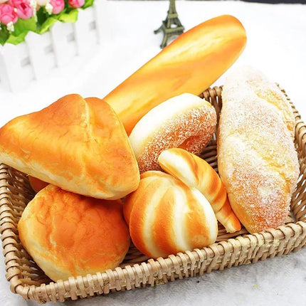 Artificial Bread Pressure Reliever Knead Stress Reliever  toy Fake Food Photography Prop Window Cabinet Model fidget toy gifts
