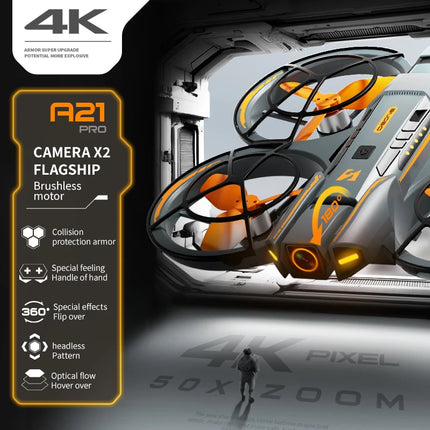 Original A21 PRO Drone 8K 5G Professional HD Aerial Photography Brushless Full Surround Drone HD Dual Camera Quadcopter Toy Dron