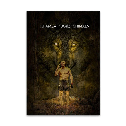 Boxing Fighting Star Canvas Wall Art Print Poster MMA Decorative Painting Modern Home Decor Boxing Sports Lover Gift Unframed