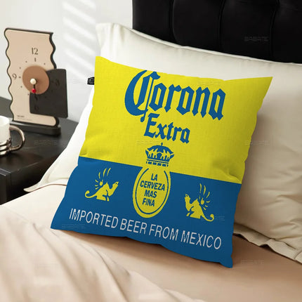 C-Corona E-Extra Beer Cushion Cover Inches Farmhouse Decor Home Throw Pillow Covers For Couch Decorations