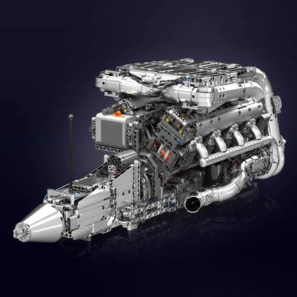 Mould King 10168 Technical Car Engine Toys The V8 Tmin-Turbo Engine Building Block Assembly Engine Brick Set Kids Christmas Gift
