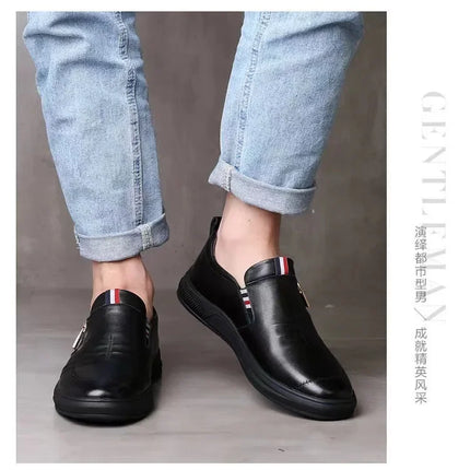 Casual Leather Shoes Men Loafers Trend Brand Business Shoes Autumn Slip on Flat Man Sneakes Comfortable Moccasins Zapatos Hombre