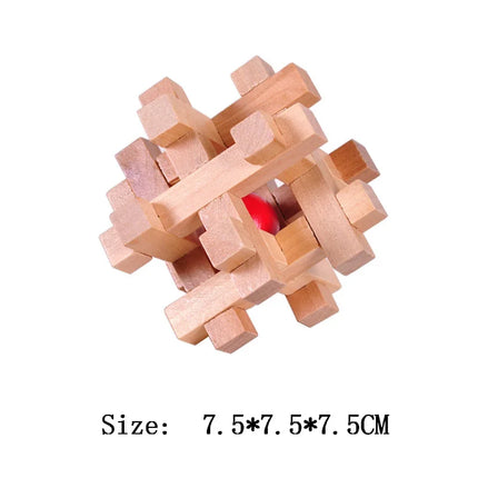 Wooden Luban Lock Unlock Interlocking Puzzle Rompecabezas IQ Test Brain Teaser Game For Adults And Kids Educational Toys