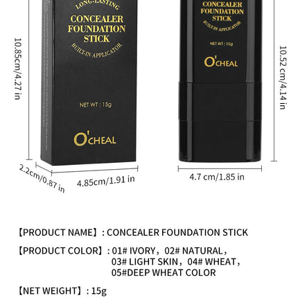 Eraser contour foundation stick moisturizing,light,long-lasting waterproof,breathable concealer natural,docile liquid foundation