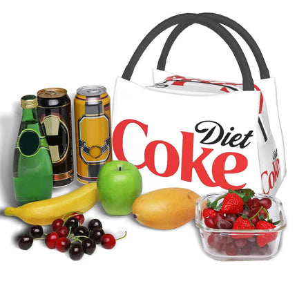 Coke Funny Lover Diet Insulated Lunch Bag for School Bento Storage Food Boxes Portable Container Cooler Thermal Lunch Box Tote