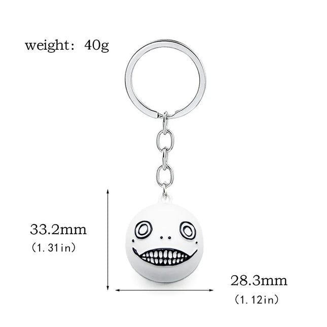 Game NieR:Automata Keychains 2B YoRHa Weapon White Promise Emir Robotics Keyrings Pendant For Men Women Fan Jewelry Accessories