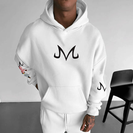 Dragon Ball Z Majin Buu Pink Hoodie Men Anime Streetwear Cosplay Sweatshirt with Japanese Print Casual Pullover for Fans Fashion