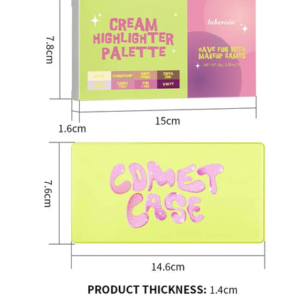  8-Color Eyebrow Cream Blush Curve Case Cream Cosmetics Palette Matte Shimmer Finishes Shadow Tones Long-Lasting Cosmetics