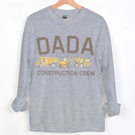 Dad/Mom Construction Crew Graphic Sweatshirts Women Men Fashion Casual Pullover Papa Mama Cartoon Excavator Y2K Sudadera