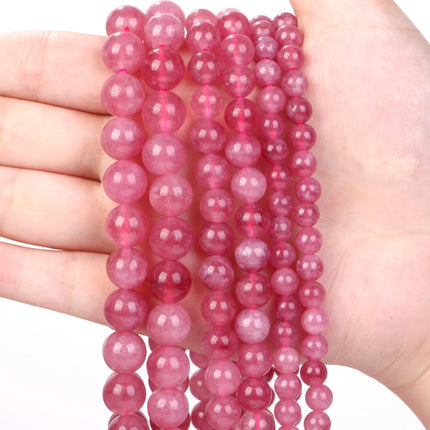 Natural Stone Beads Round Morganites Tourmalines Aquamarines Jades Quartzs Crystals Spacer For Jewelry Making DIY Bracelet