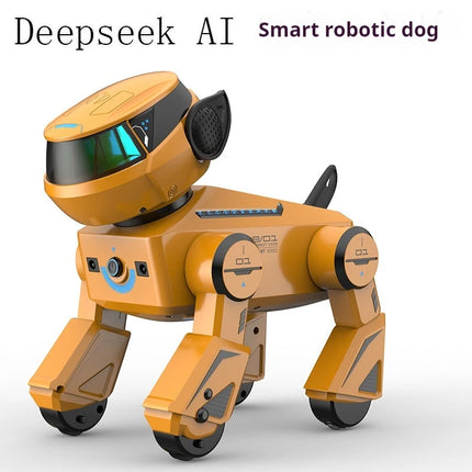 Ai Smart Robot Dog Gesture Touch Remote Control Bluetooth Speaker Song Programmable Cool Lighting Toy For Kids Aged 6+Interactio