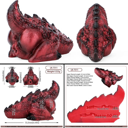 FAAK Purple Red Fantasy Monster Pocket Pussy Stroker Silicone Male Masturbator Dragon Onaholer Buttock Anal Sex Toys For Men