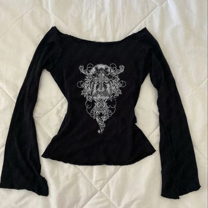 Y2k Aesthetic pattern Vintage Basic Tees Ladies Clothes Retro Graphic Top Short Sleeve Casual T Shirt for Women Millennium style