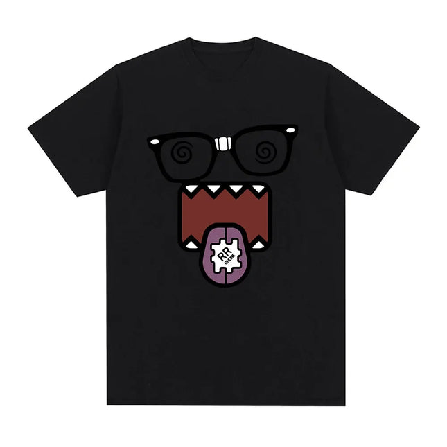 Fashion Kawaii Men T Shirt Pattern Y2K Cotton Print Round Neck Loose T-shirt Summer Women's Street Couple Tee Clothing