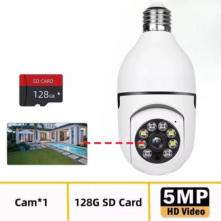 WiFi IP Camera E27 Bulb Cam 8MP Wireless Baby Monitor AI Tracking Security Video Surveillance Pet Cameras 5MP SmartLife Indoor