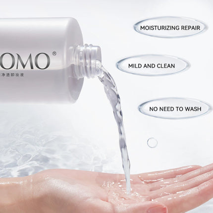 GECOMO Hyaluronic acid makeup remover-3-in-1 Eye, Lip, and Face Cleanser，Gentle, Suitable for Sensitive Skin, Pump Bottle