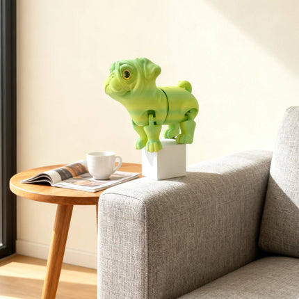 3D Printed Dog Statue, Flexible 3D Printed Animal, Colorful Figurines Statue, Gifts, 24Cm/9.45In, 15Cm/5.91In