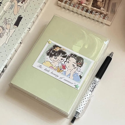 Thicken Notebook Transparent Cover Notepad Journal Handbook Horizontal Notebook Office Back To School Supplies Stationery Gifts