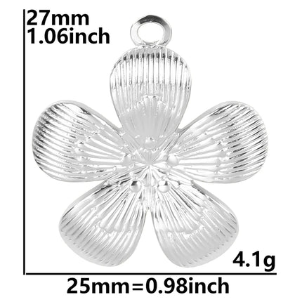 Breloque Metal Love Stainless Steel Flower Pendants For Jewelry Making Earrings Bracelets Headwear DIY Heart Charms Accessories