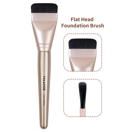 MAANGE Flat Head Foundation Brush Ultra Thin Top Mask Brush For Liquid Cream Cosmetics Blending Beauty Tool Premium Gift