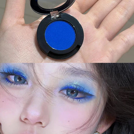 Punk Smoky Red Black Eye Shadow Palette Waterproof Gothic Matte Blue Eyeshadow Tray Women Halloween Eye Pigments Makeup Palette
