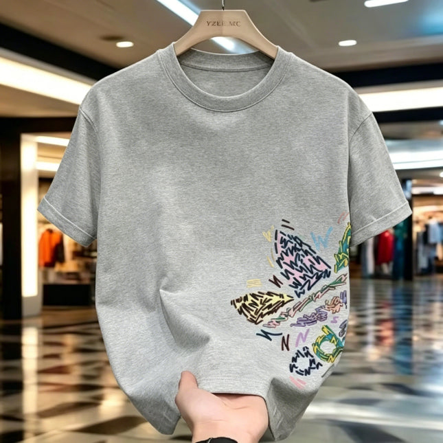 2026 New Fashion Bestseller Loose O-neck Cotton Short Sleeve T-shirt Stylish Breathable Daily Casual Unisex Tops For Men Women