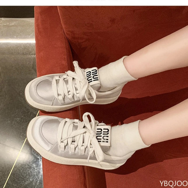 Women's Thick Soled Casual Board Shoes 2025 New Spring and Summer Sports Shoes Women's Shoes Soft Soled Comfortable Sports Shoes