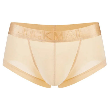 Sexy Ultra-thin Ice Silk Material Men's Underwear Fashion Solid Color Boxer Briefs Summer Cool and Breathable Male Trunks