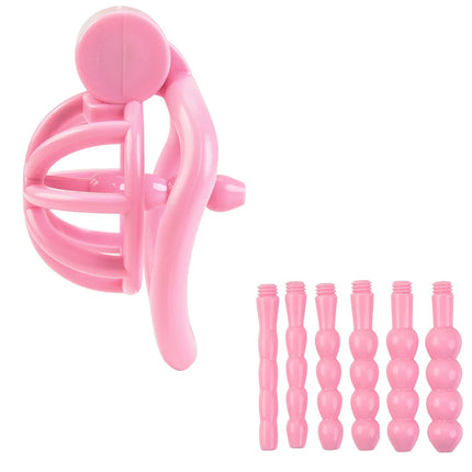 Small Penis Plug Set Pink Urethral Sound Catheter Stimulation Dilator Hollow Penis Plug Stick Insert Male Sex Toy